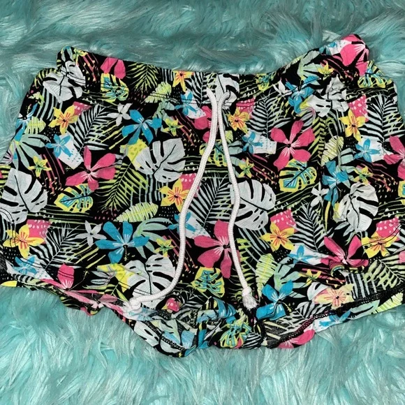 Tropical pajama shorts cheap